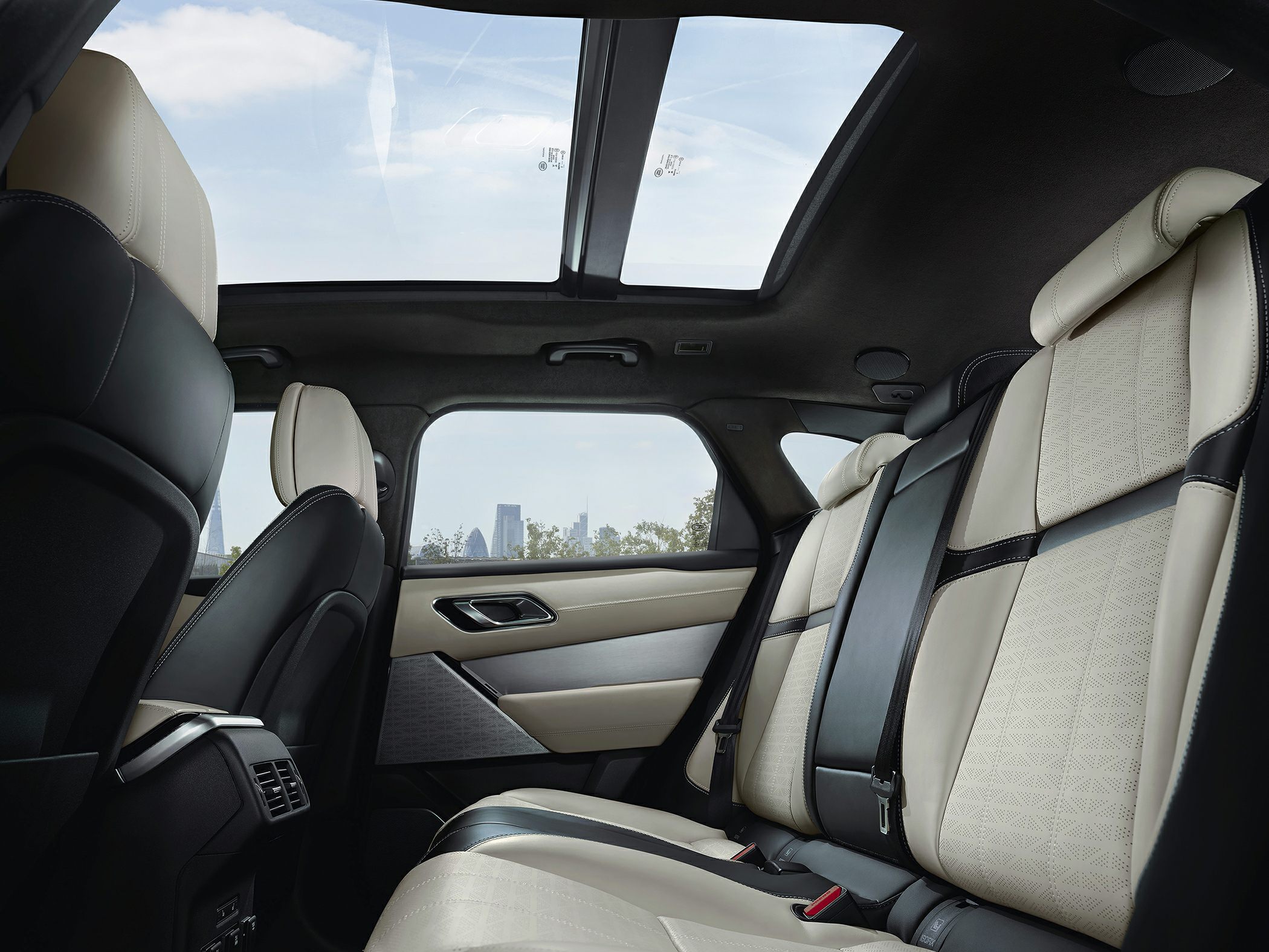 Premium leather rear seats with panoramic sunroof