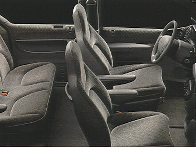 Fabric seating and dashboard of a vehicle interior
