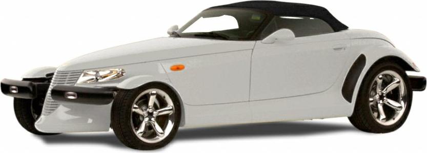 3/4 front-left view, Prowler Silver Metallic Clearcoat / Black Soft Top