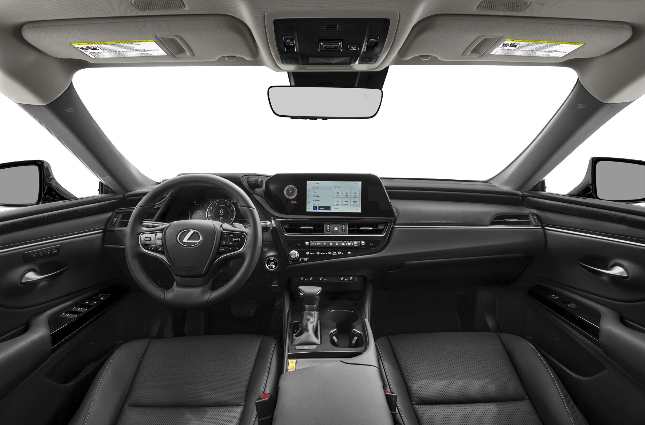 Modern dashboard with digital instrument cluster and multifunction steering wheel