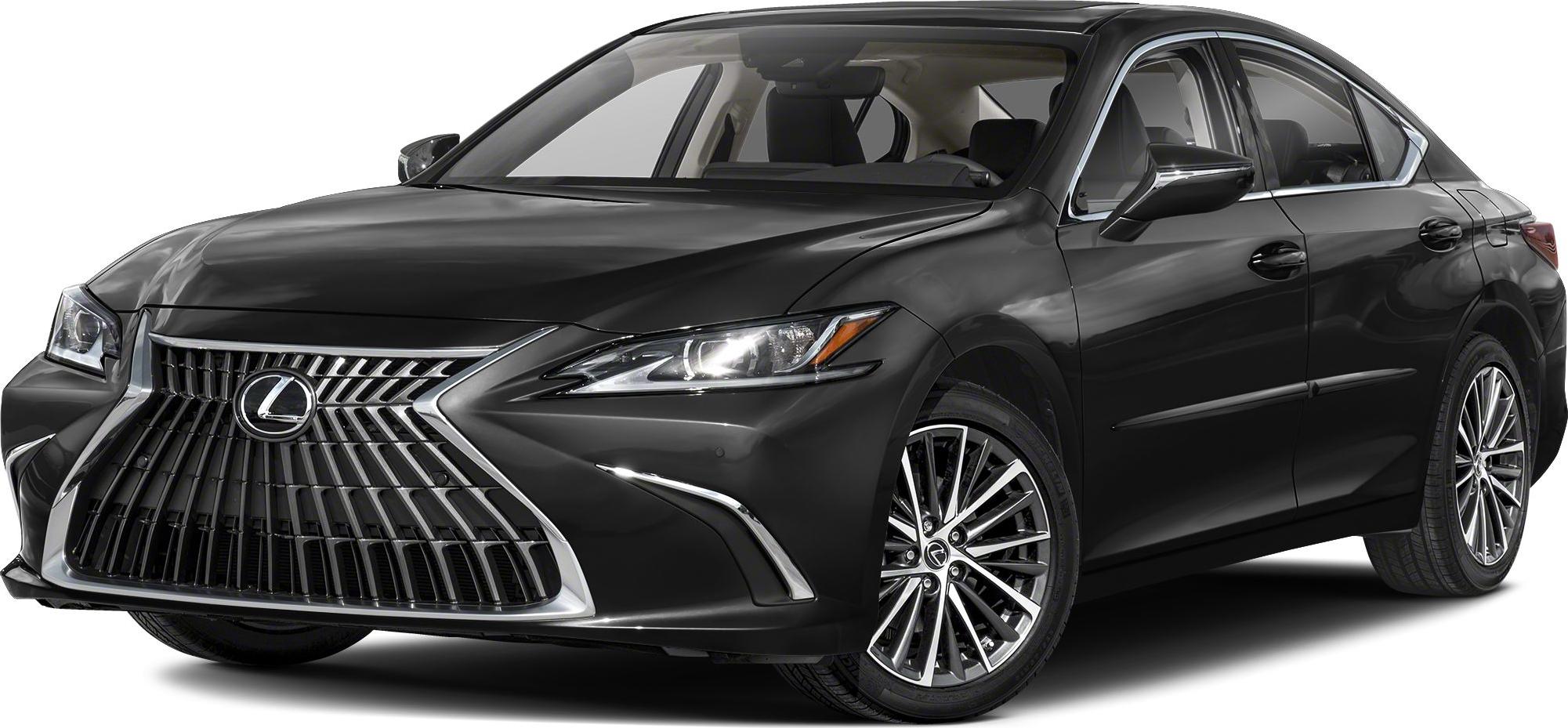 Striking front grille and LED headlights of a luxury sedan