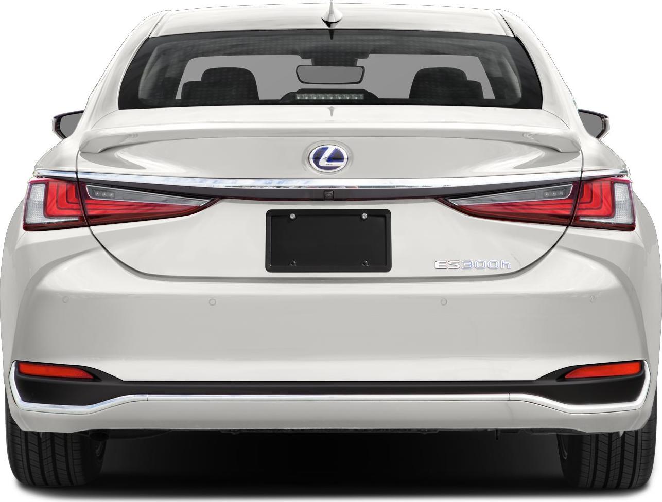 Sleek rear view featuring taillights and hybrid ES300h badge
