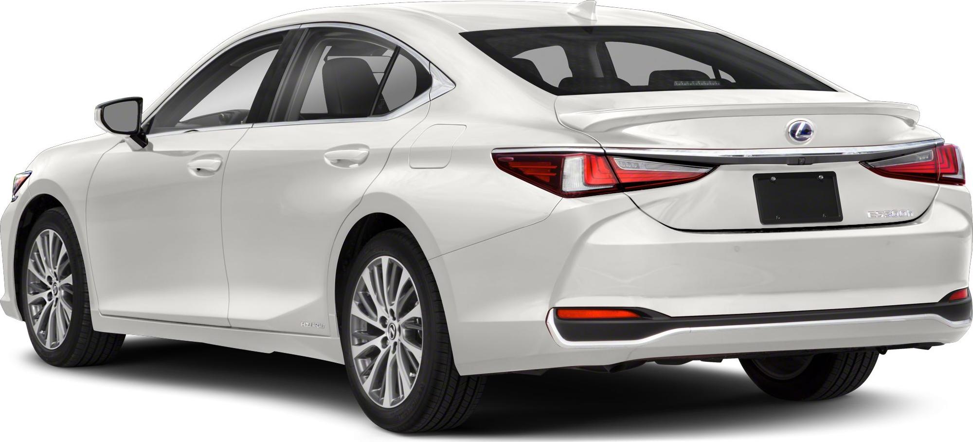 Rear and side view of a sleek hybrid sedan with modern taillights and aerodynamic design