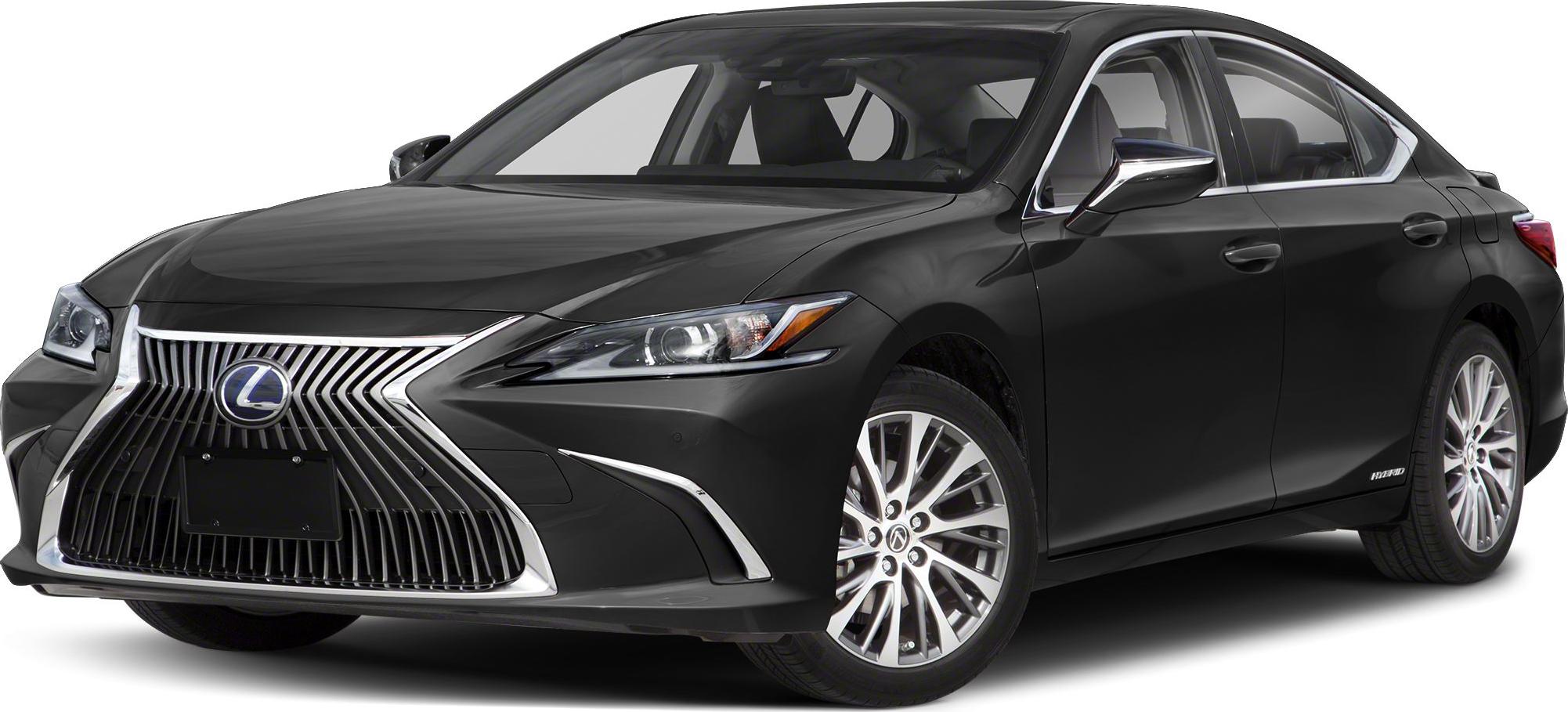 Luxury sedan front with spindle grille and LED headlights