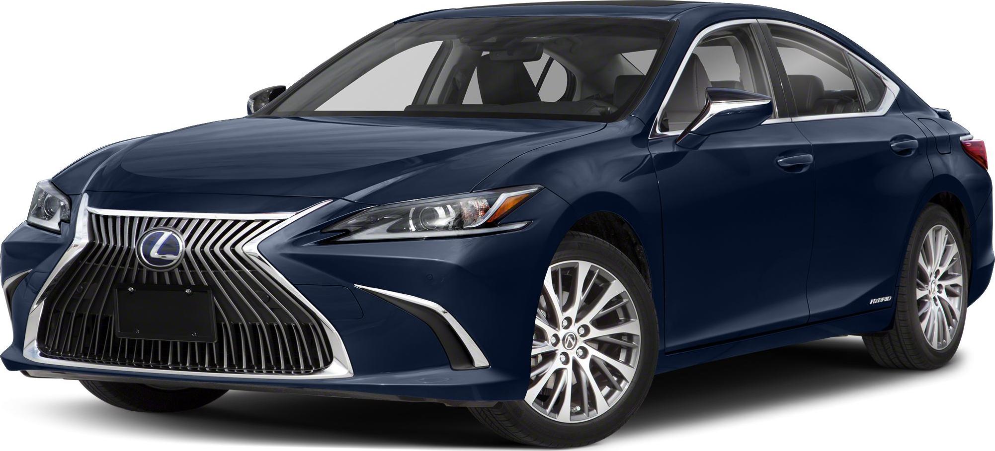 Luxury sedan front grille and sleek headlights