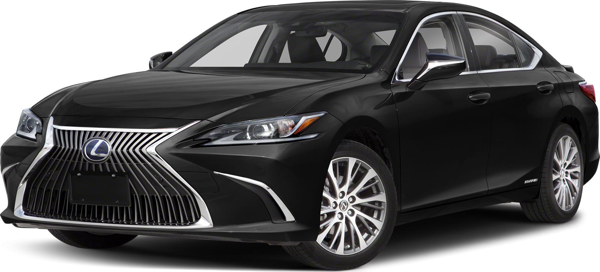 Front view of Lexus ES VII XZ10 hybrid with spindle grille and alloy wheels.