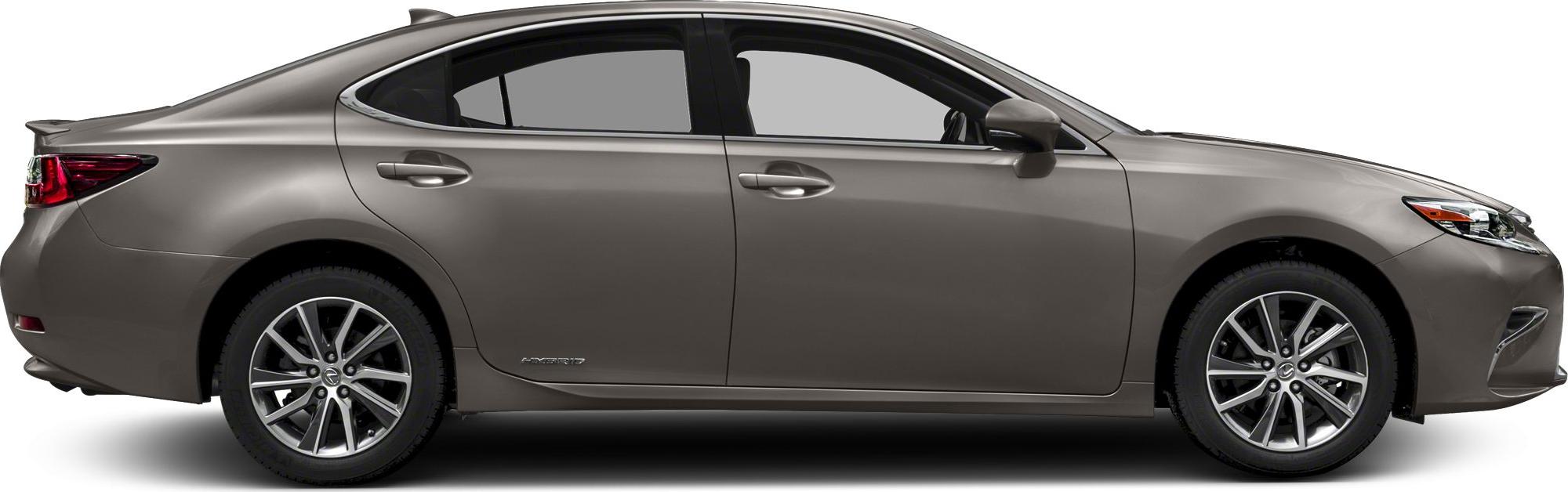 Side profile of hybrid sedan with alloy wheels and hybrid badge