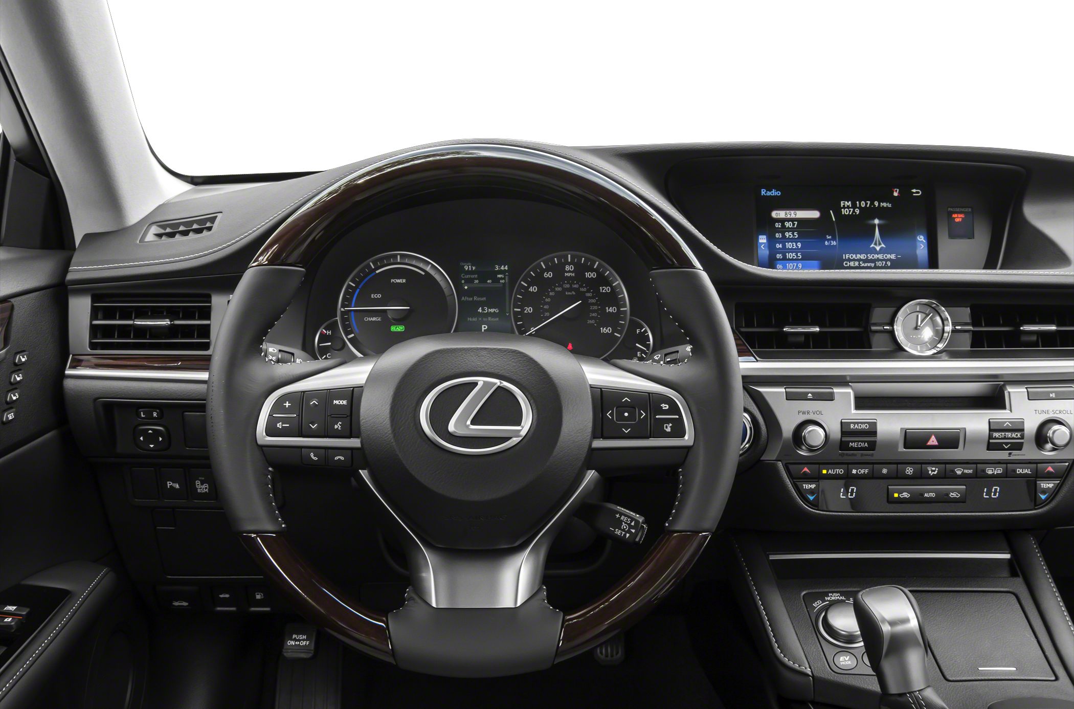 Steering wheel with controls and digital dashboard display