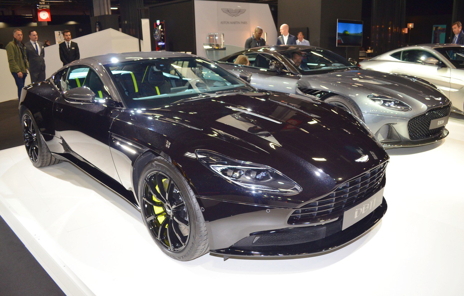 Front left side view with headlights and distinctive alloy wheels