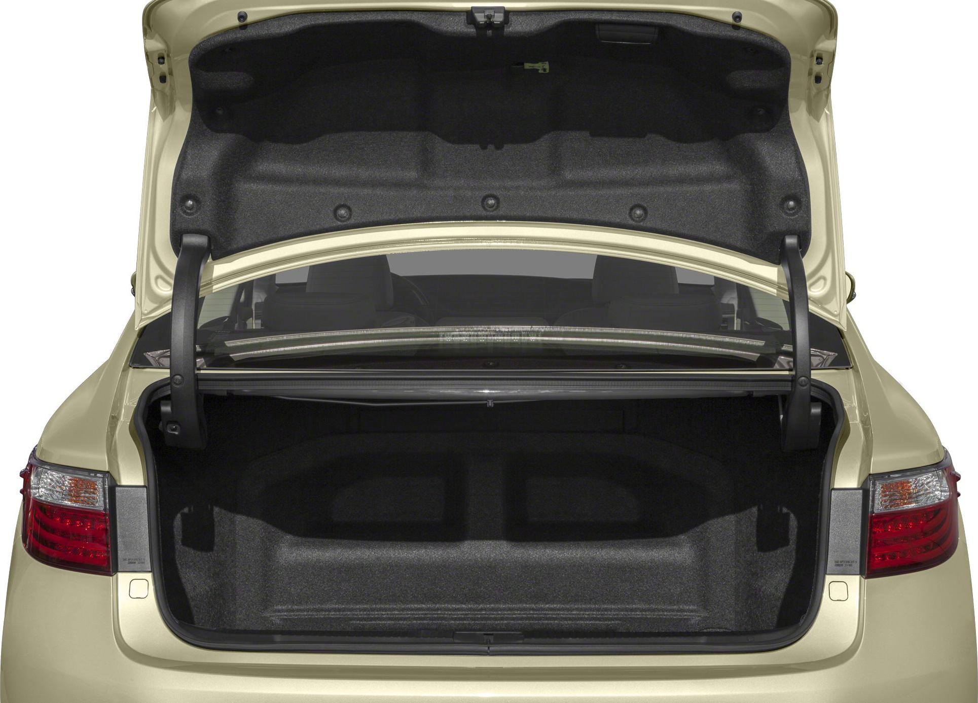 Open spacious trunk interior with refined lining and structural design