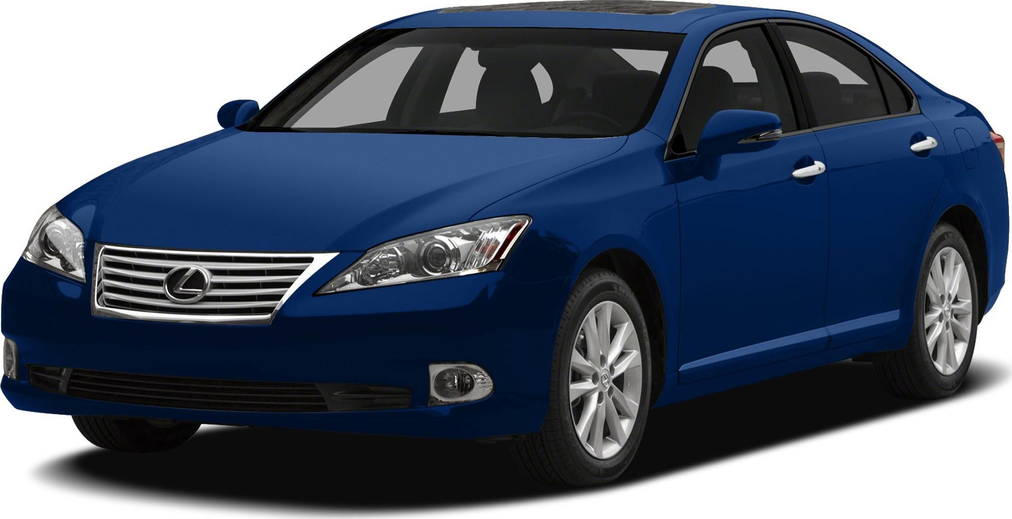 Front three-quarter view of blue sedan with grille and alloy wheels