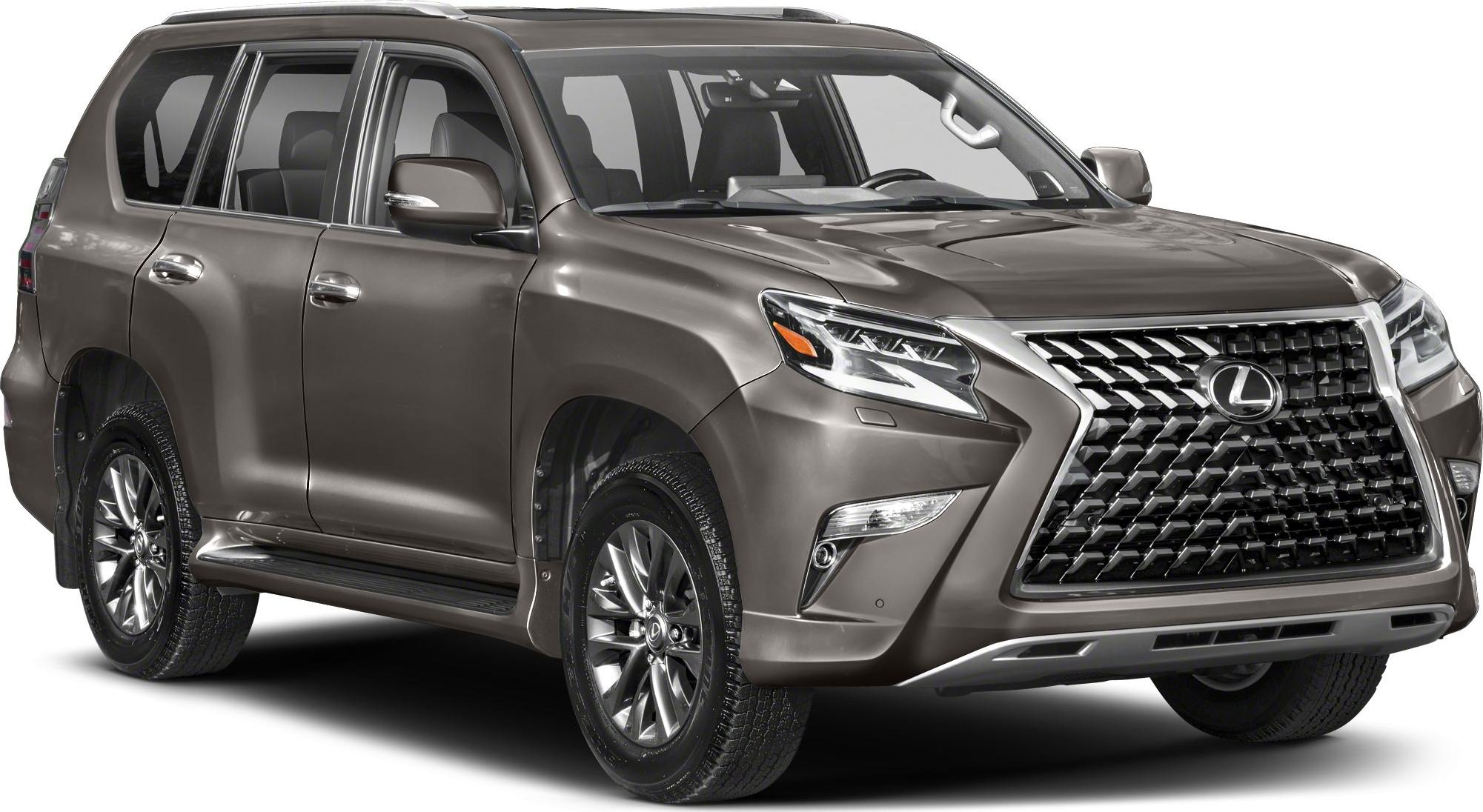 Front side view with signature grille and LED headlights