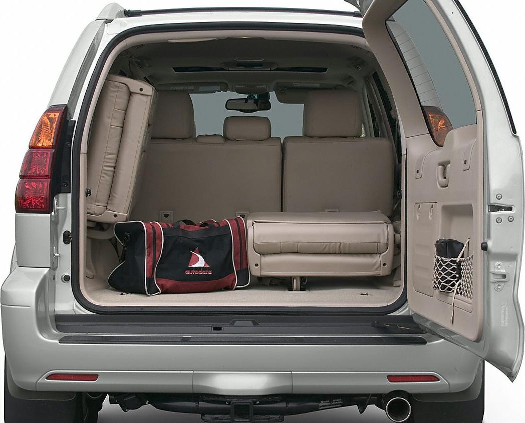 Rear cargo space with versatile foldable rear seats and interior storage.