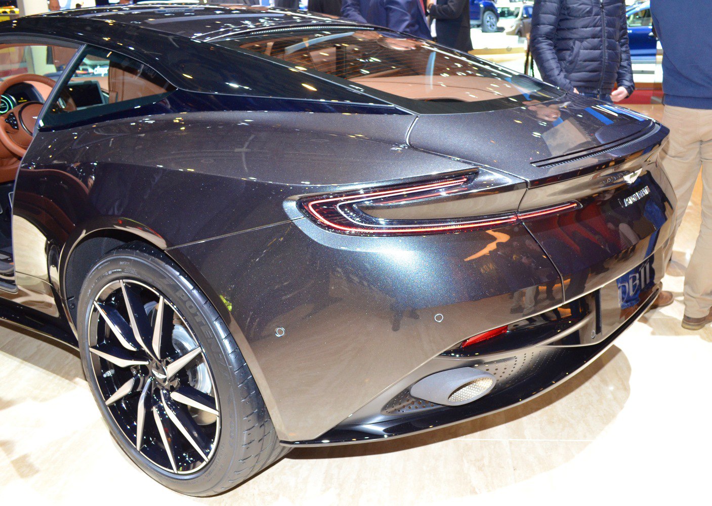 Rear view with sleek taillights and sporty alloy wheels