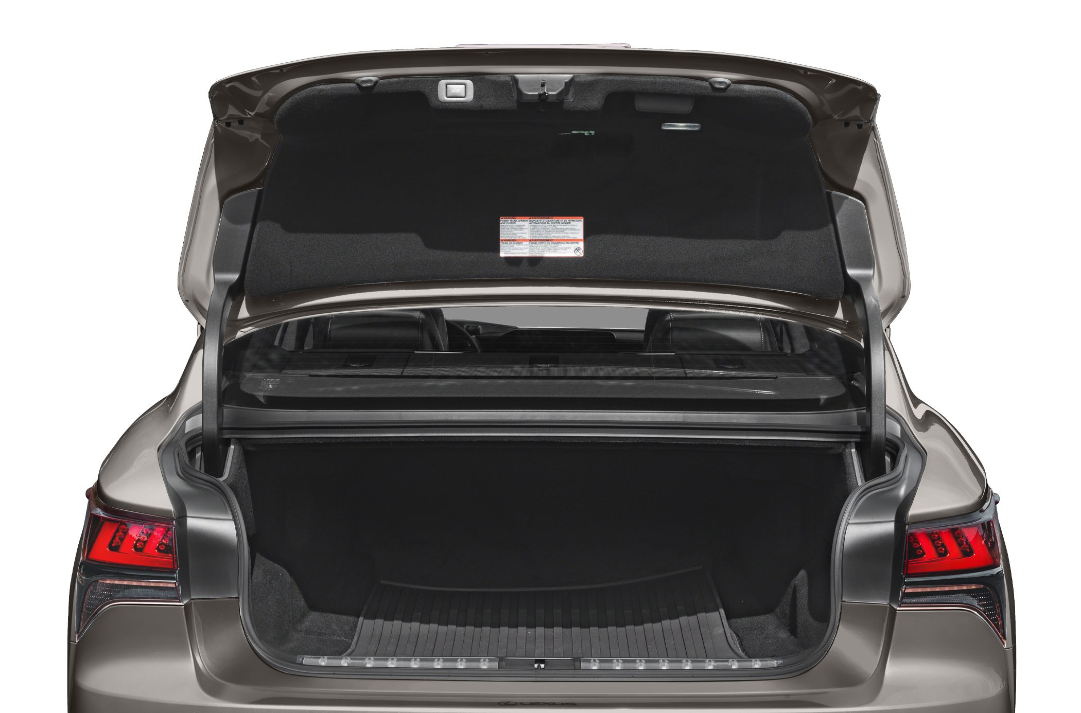 Spacious open trunk with ample cargo space