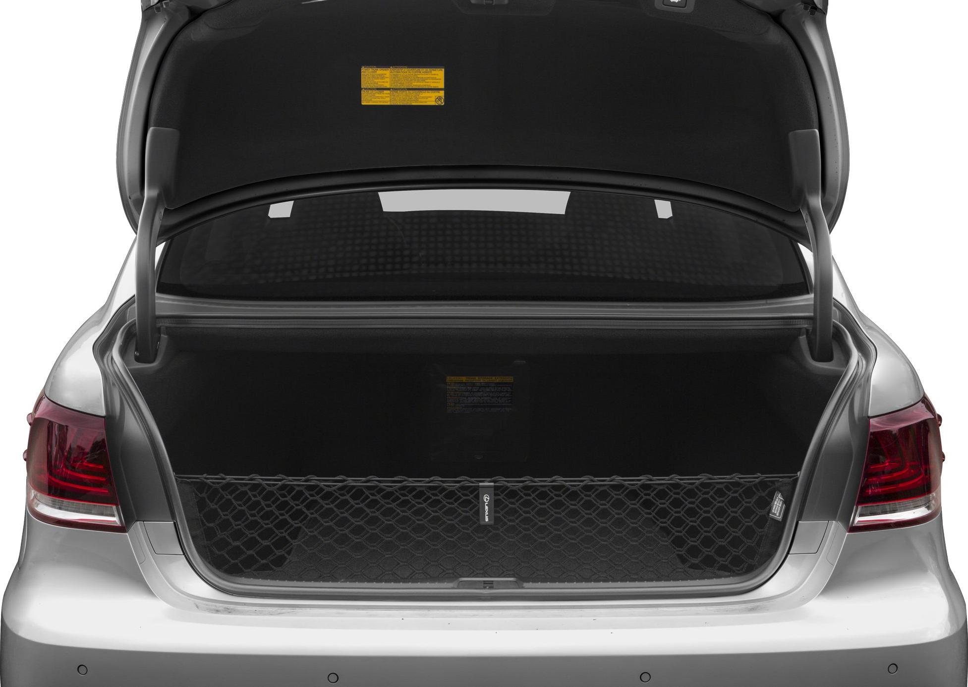 Open trunk with cargo net and rear tail lights