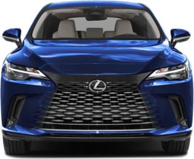 Front view with spindle grille and sharp LED headlights