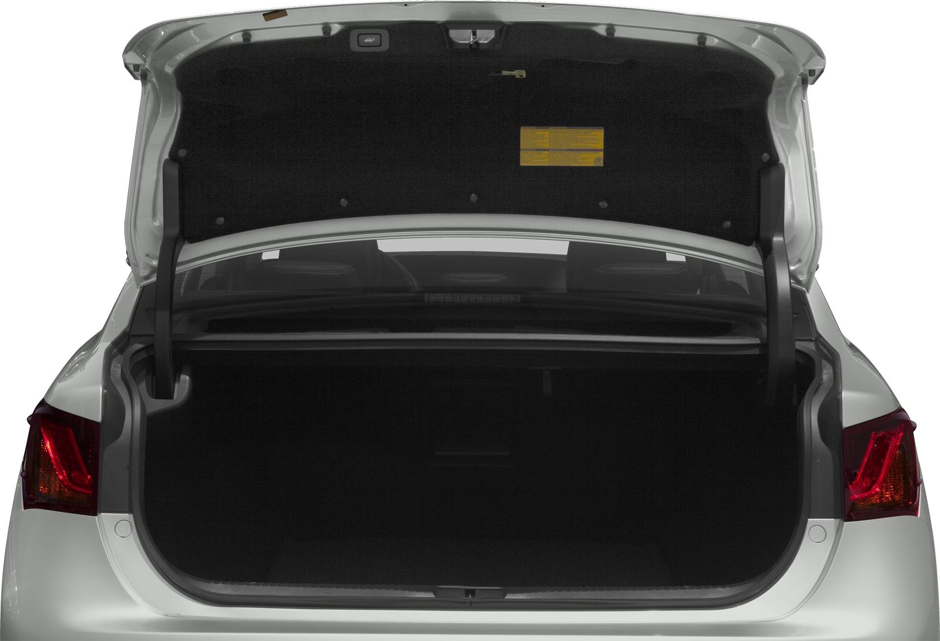 Open trunk with spacious rear compartment and visible taillights