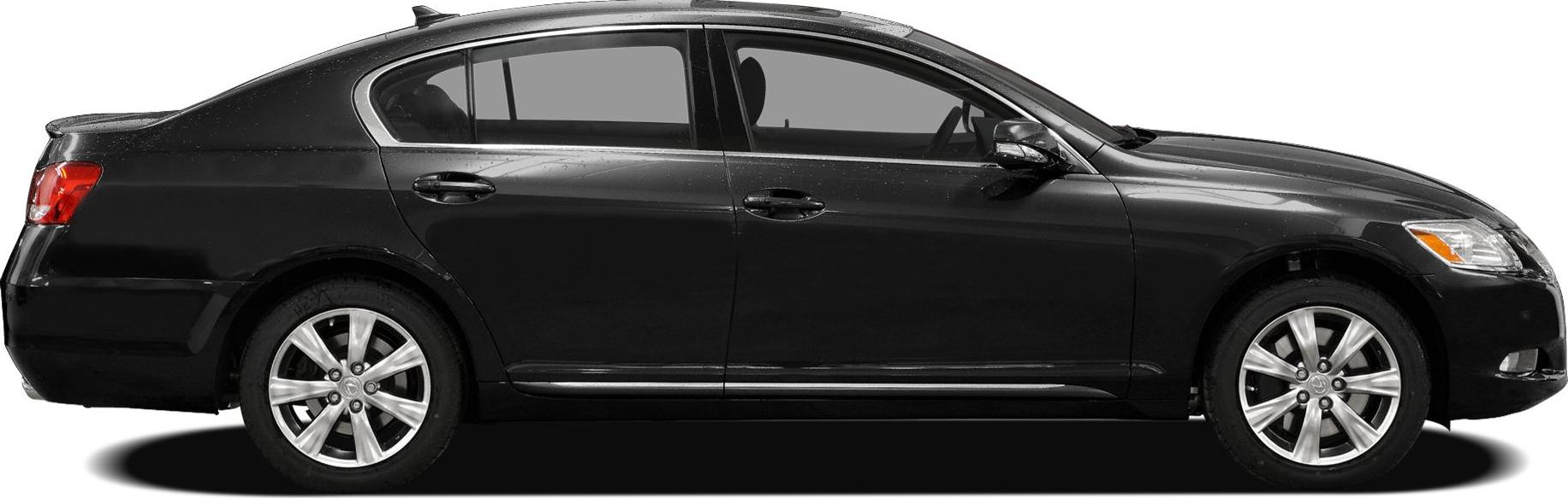 Sleek side profile of a luxury sedan with refined contours and alloy wheels