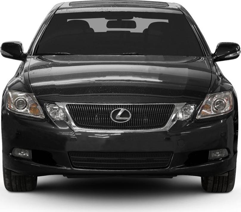 Front view with signature grille and headlights