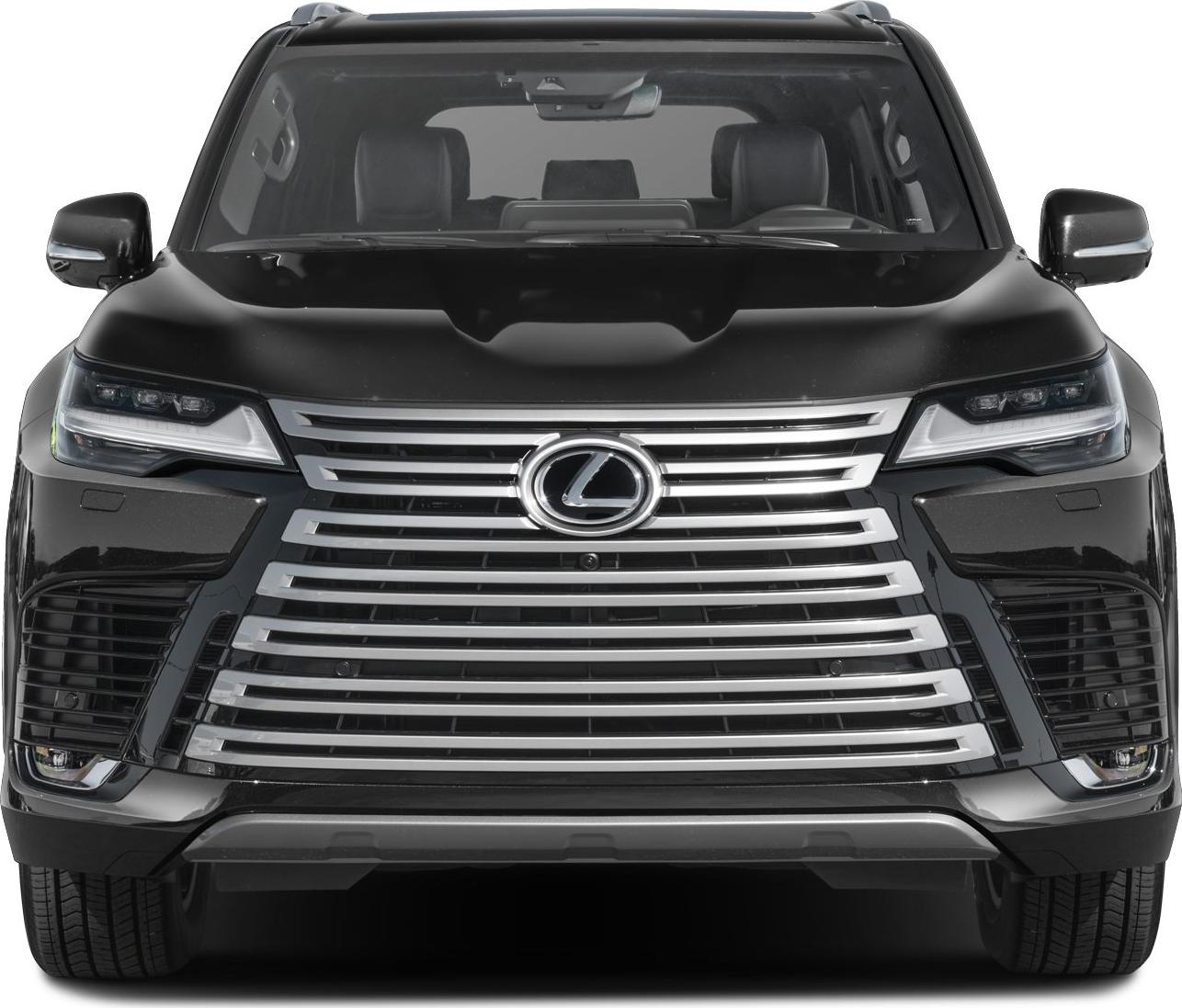 Bold grille and sleek LED headlights of a modern luxury SUV front.
