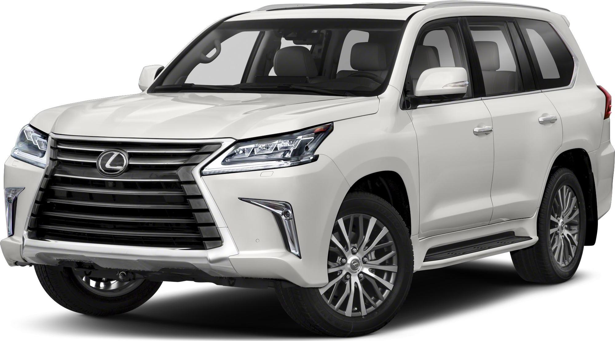 Front grille and LED headlights of luxury white SUV.