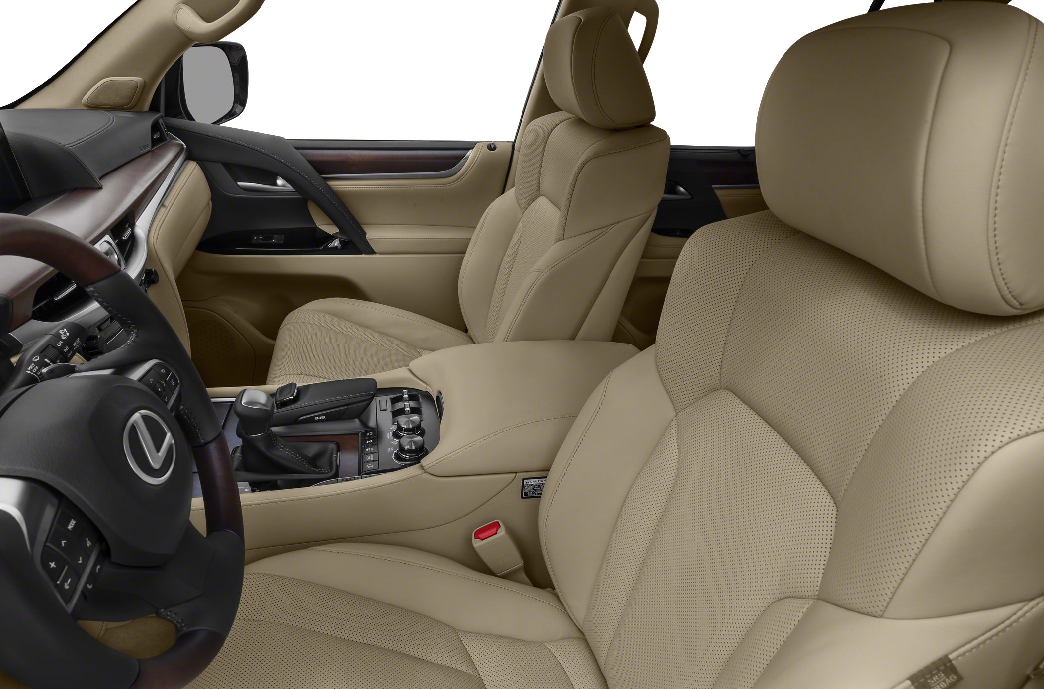 Beige leather seats and advanced center console