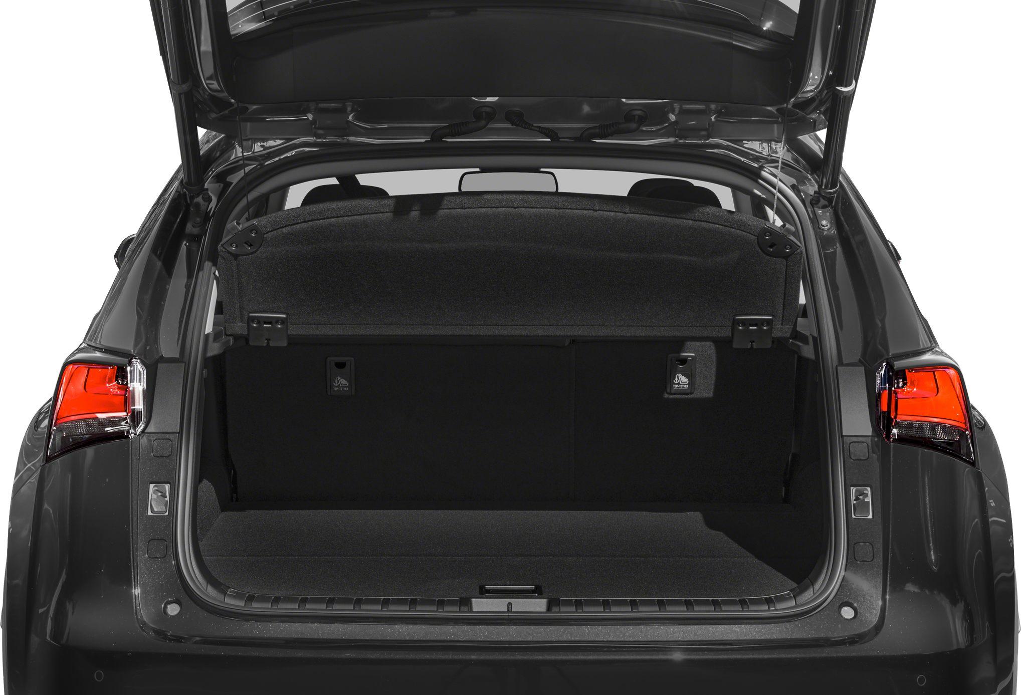 Open rear trunk with visible tailgate and spacious cargo area