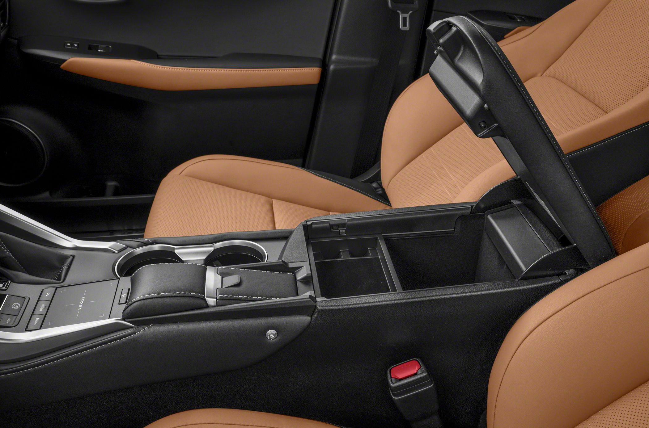 Leather seats and open center console storage compartment