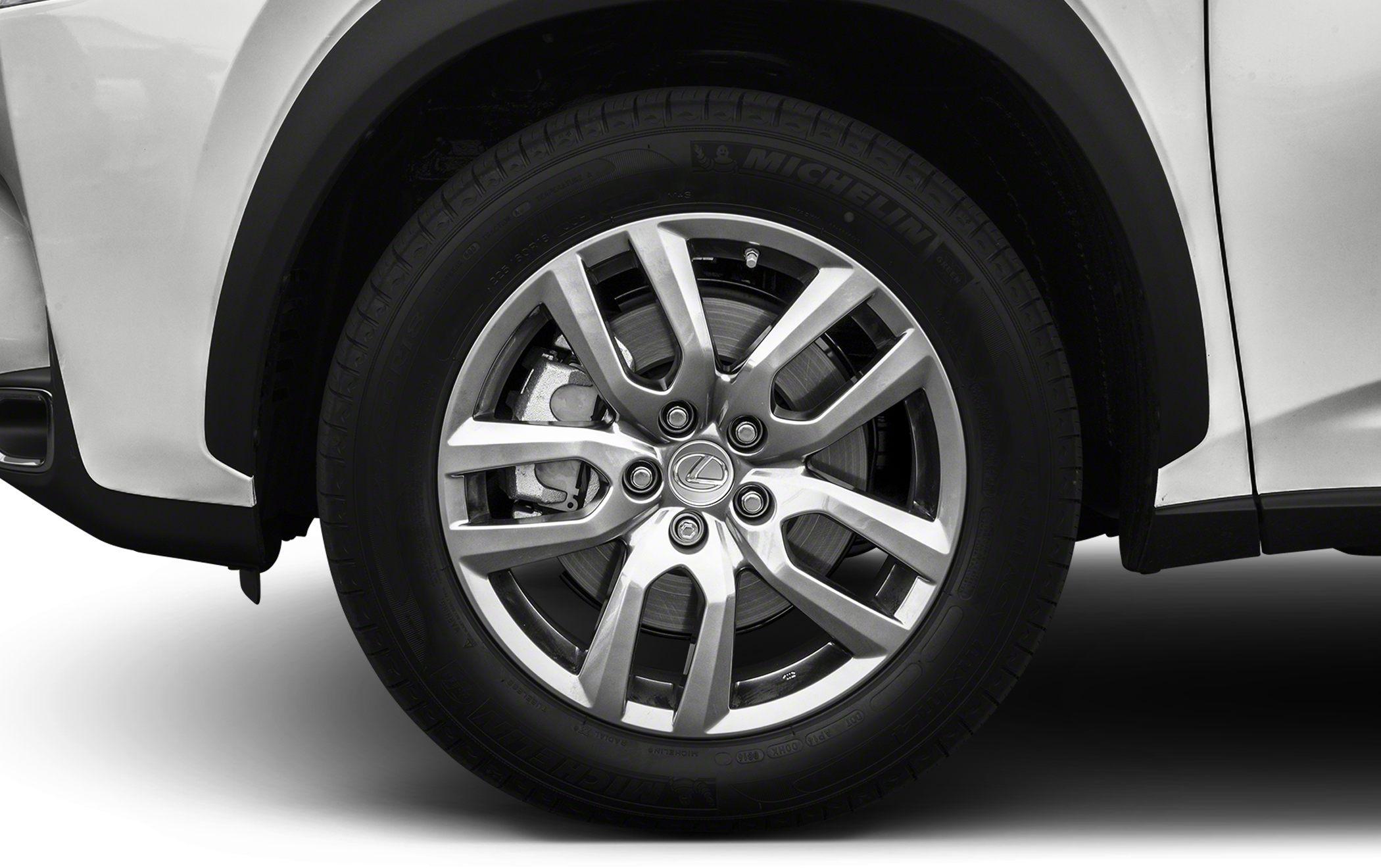 Close-up of Lexus alloy wheel with Michelin tire