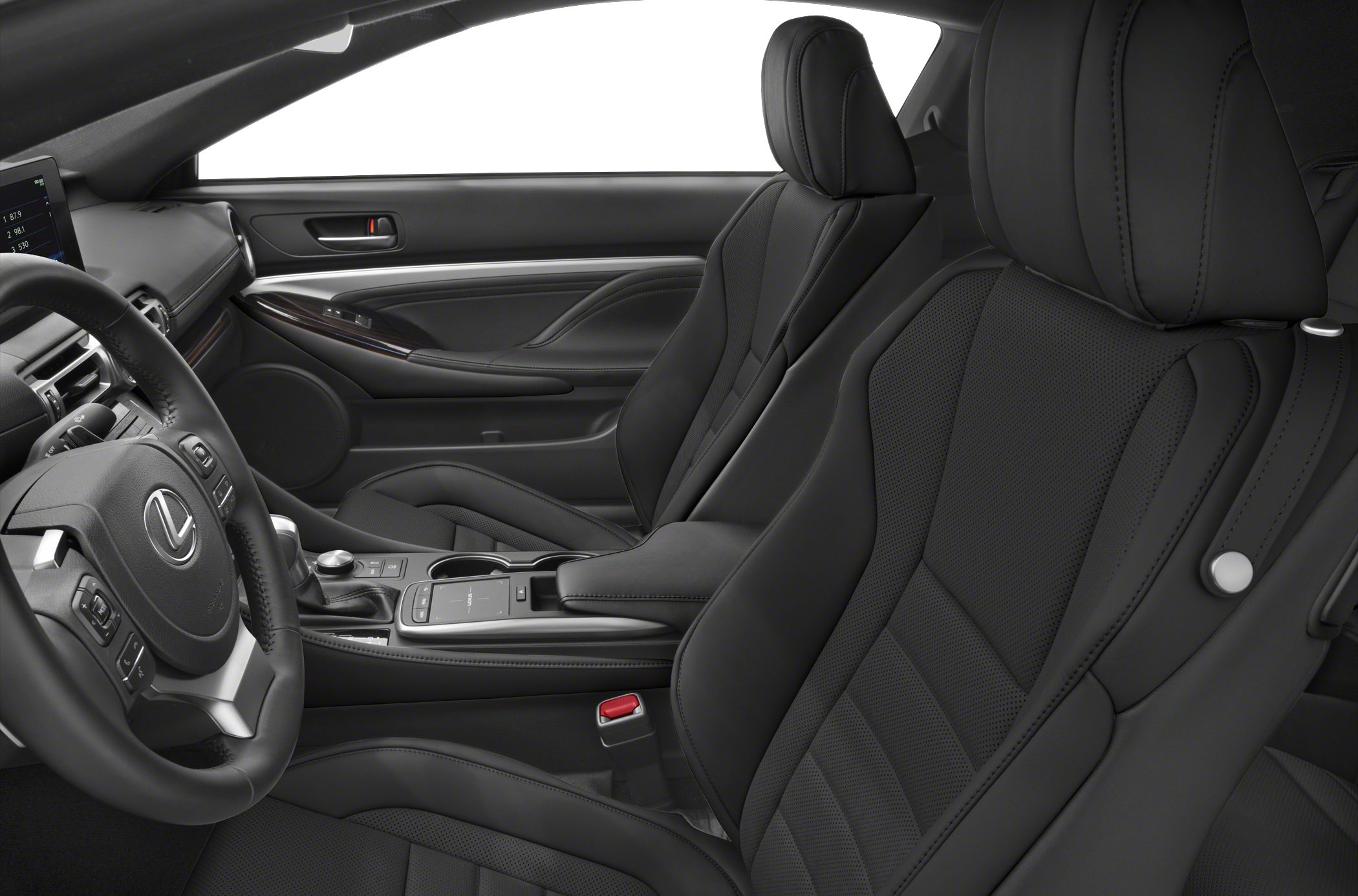 Luxury black leather seats and advanced dashboard interior