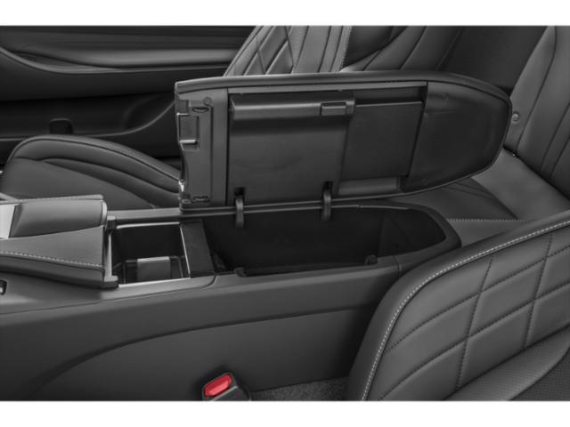 Open center console storage with premium leather upholstery