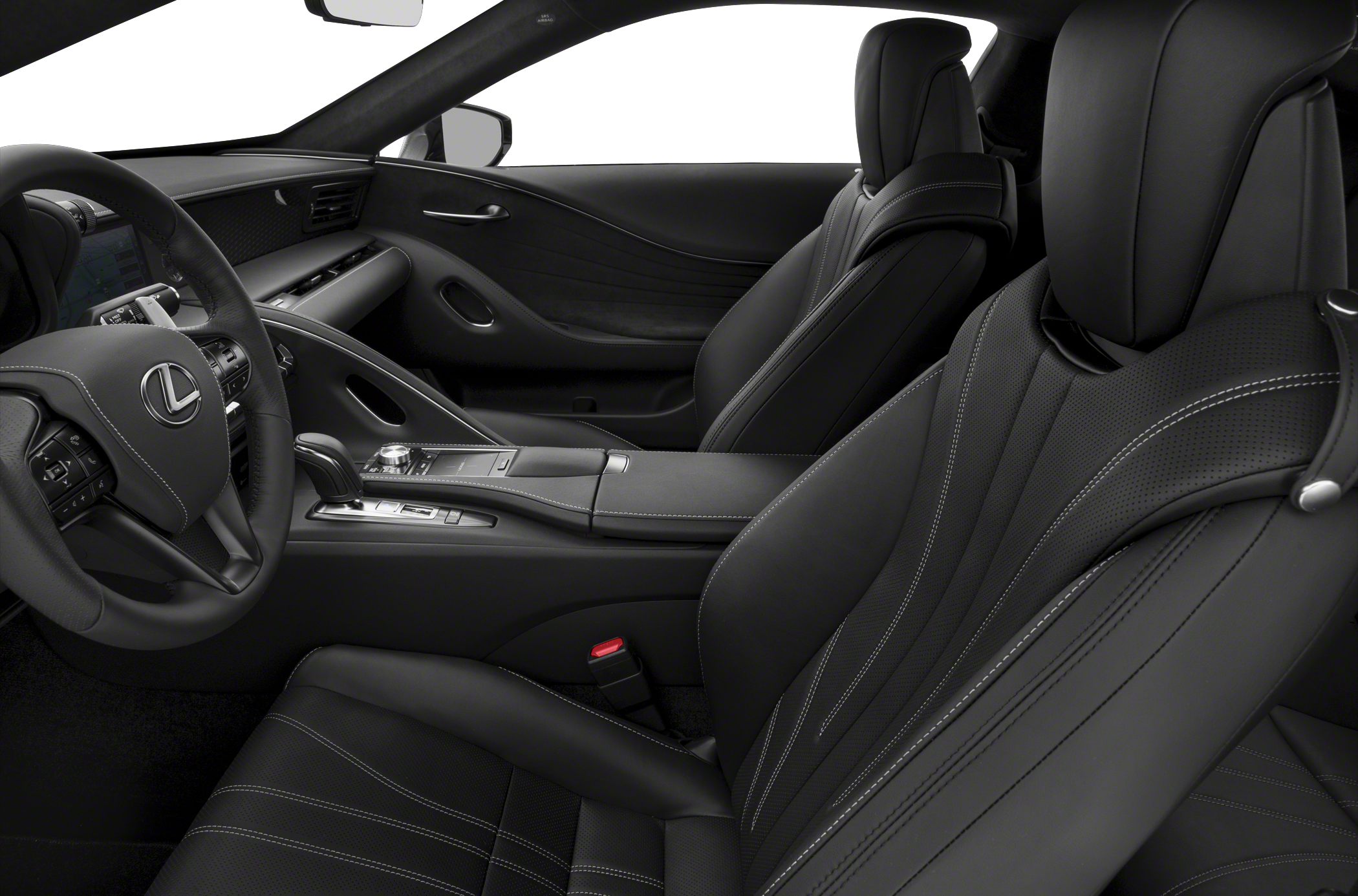 Black leather luxury seats and advanced dashboard design