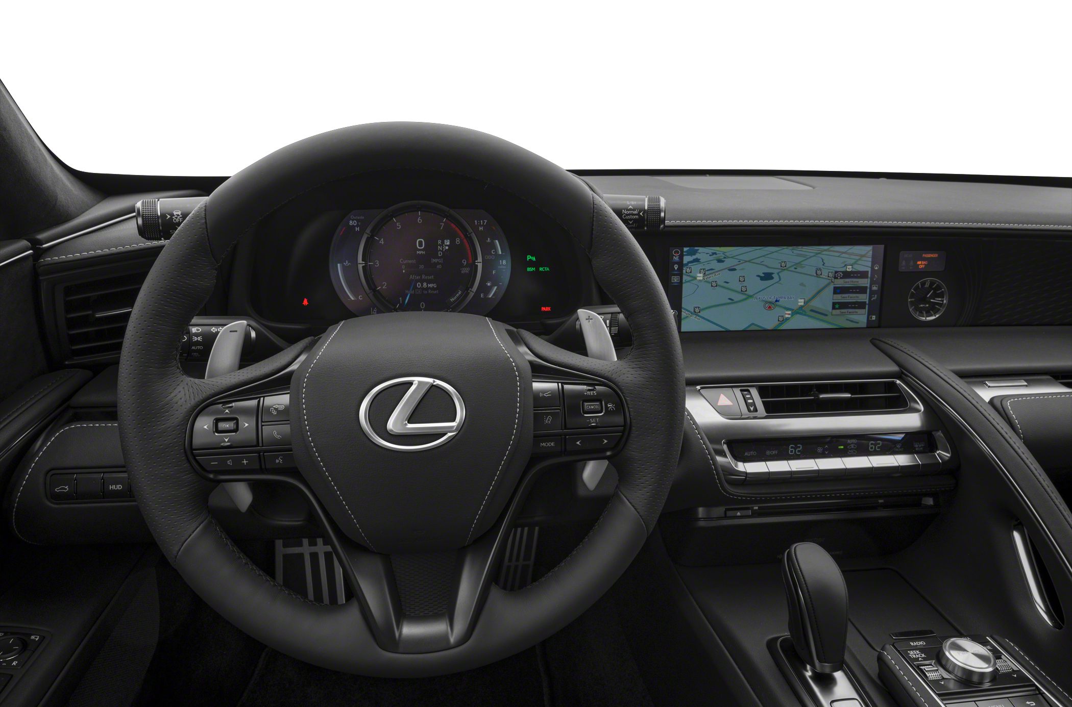 Steering wheel with digital dashboard and multimedia display