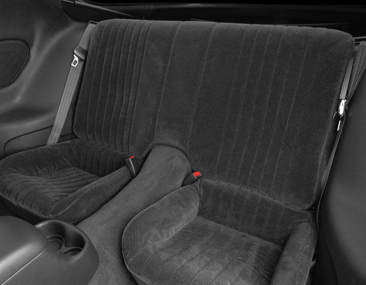 Rear seat upholstery and seating design