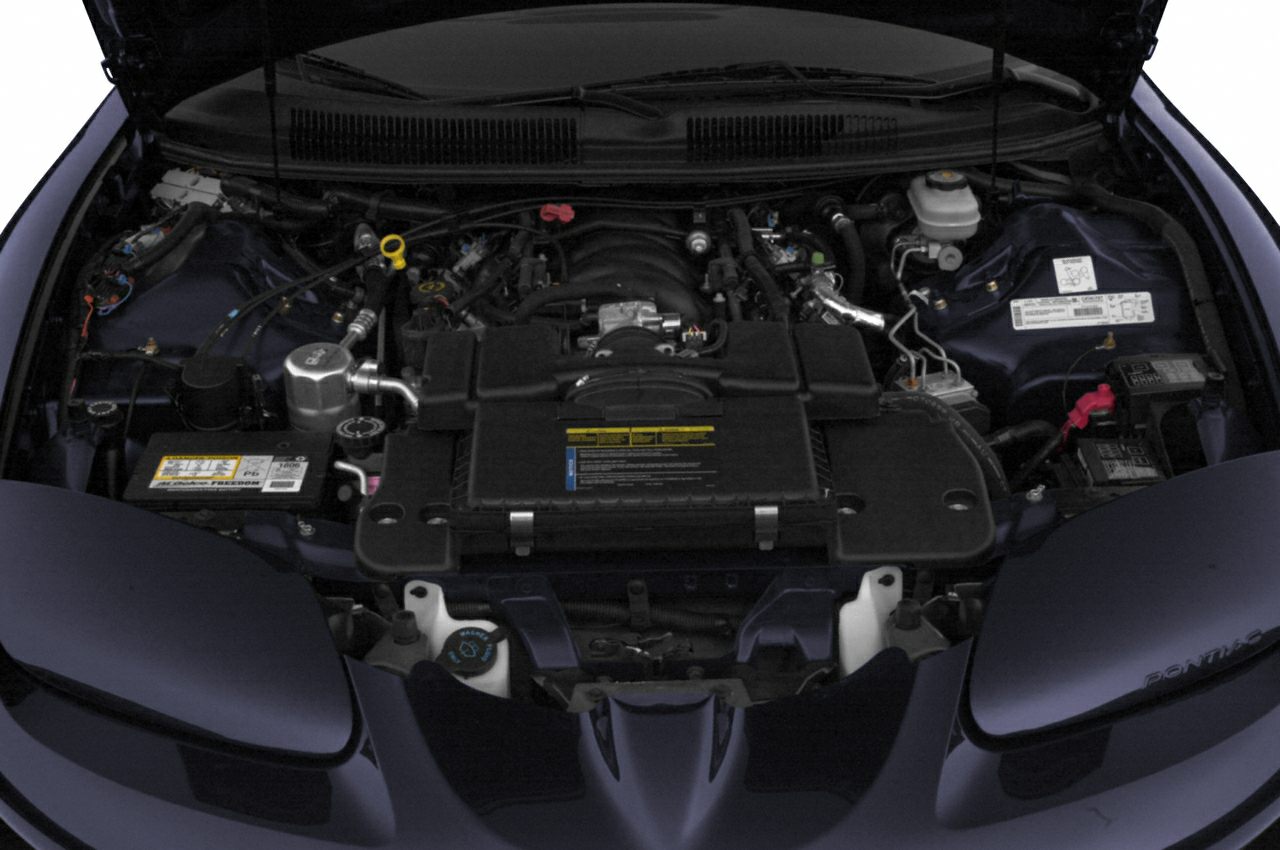 Engine bay with detailed view of components and layout