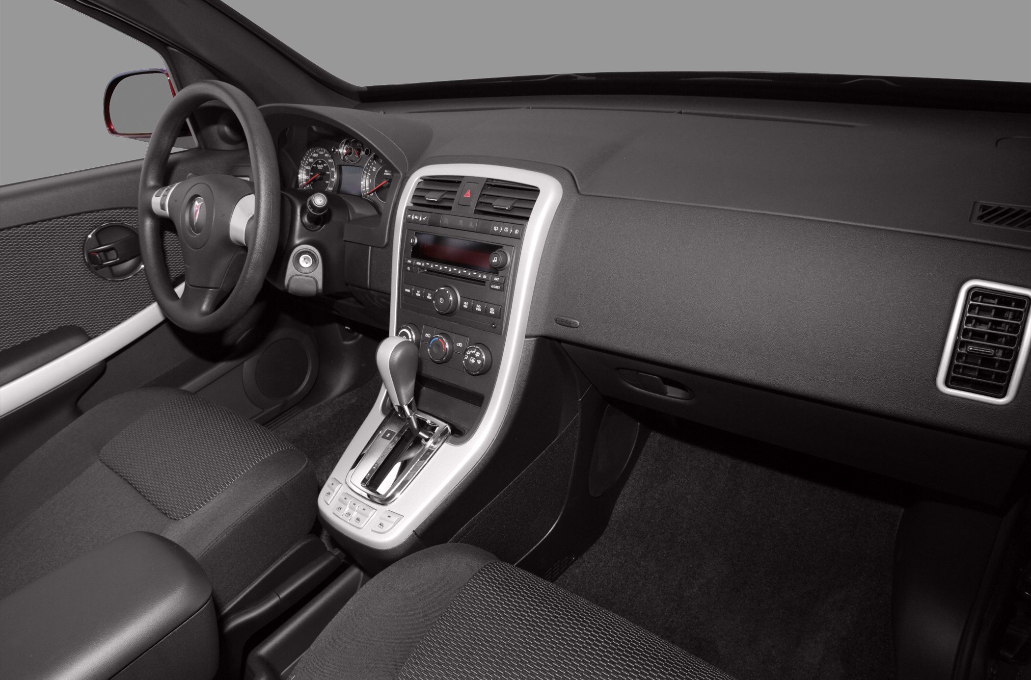 Interior dashboard and center console with automatic transmission