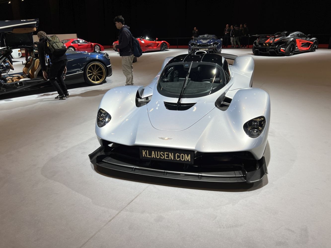 Front view of aerodynamic hypercar with aggressive styling