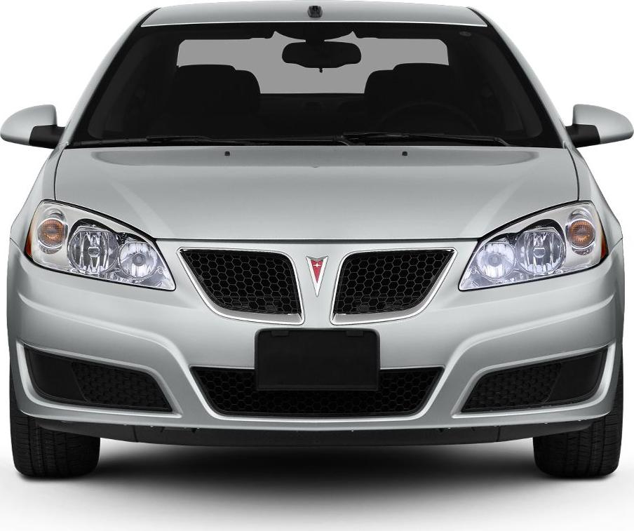 Front view with grille and headlights