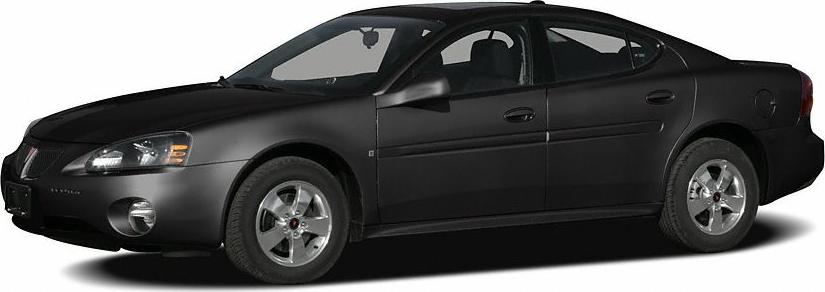 Black 2004 Pontiac Grand Prix IX four-door sedan front side view