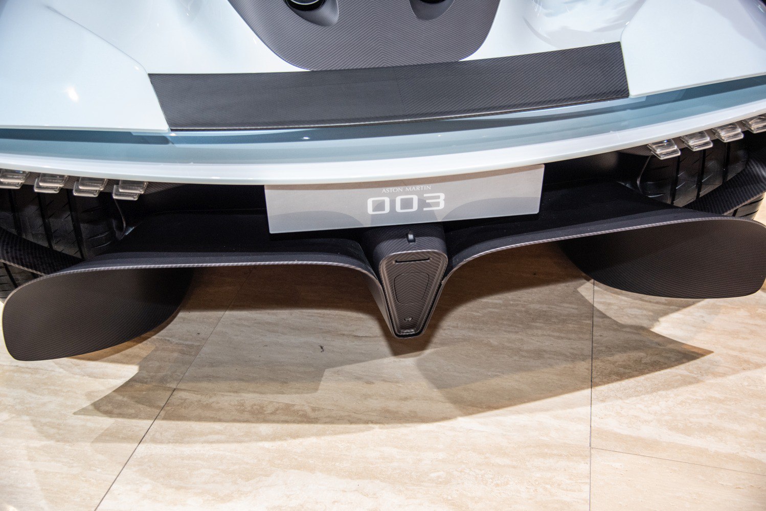 Rear diffuser and carbon fiber aerodynamic elements