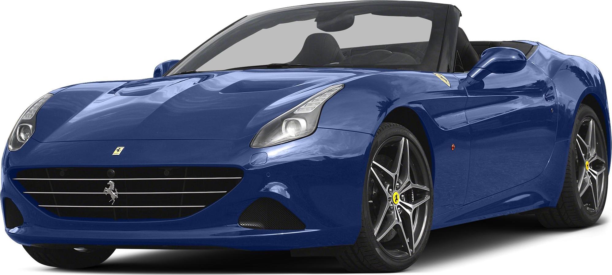 Convertible sports car front view with aerodynamic grille and alloy wheels