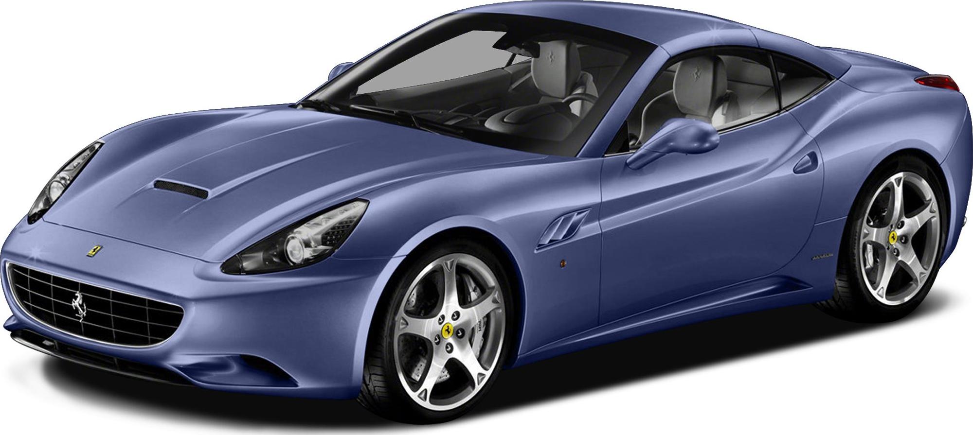 Front-side view of blue sports coupe with alloy wheels and aerodynamic shape