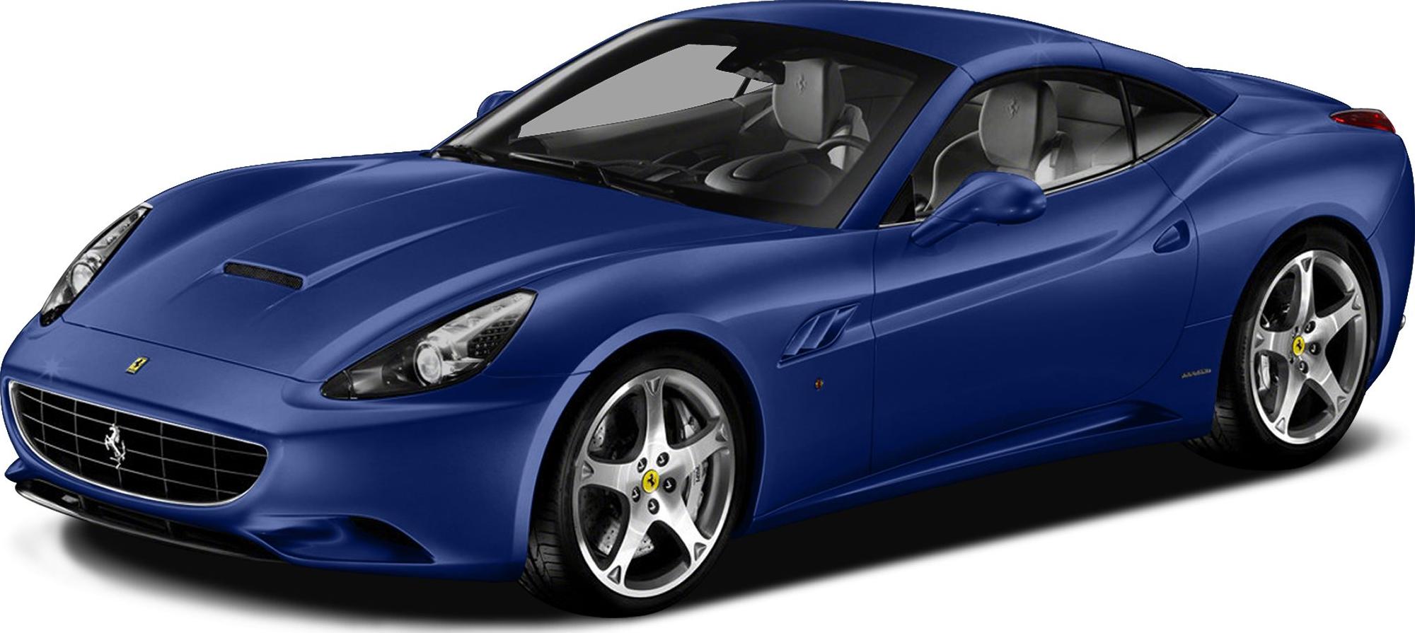 Blue sleek coupe front side view with sporty alloy wheels