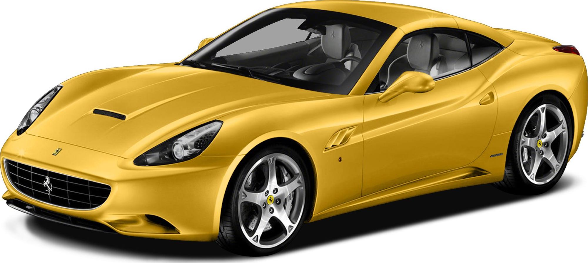 Yellow sports coupe showing front side with alloy wheels