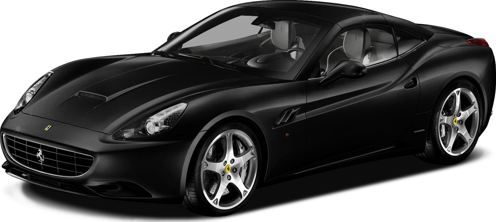 Sleek black coupe front side view with alloy wheels and grille