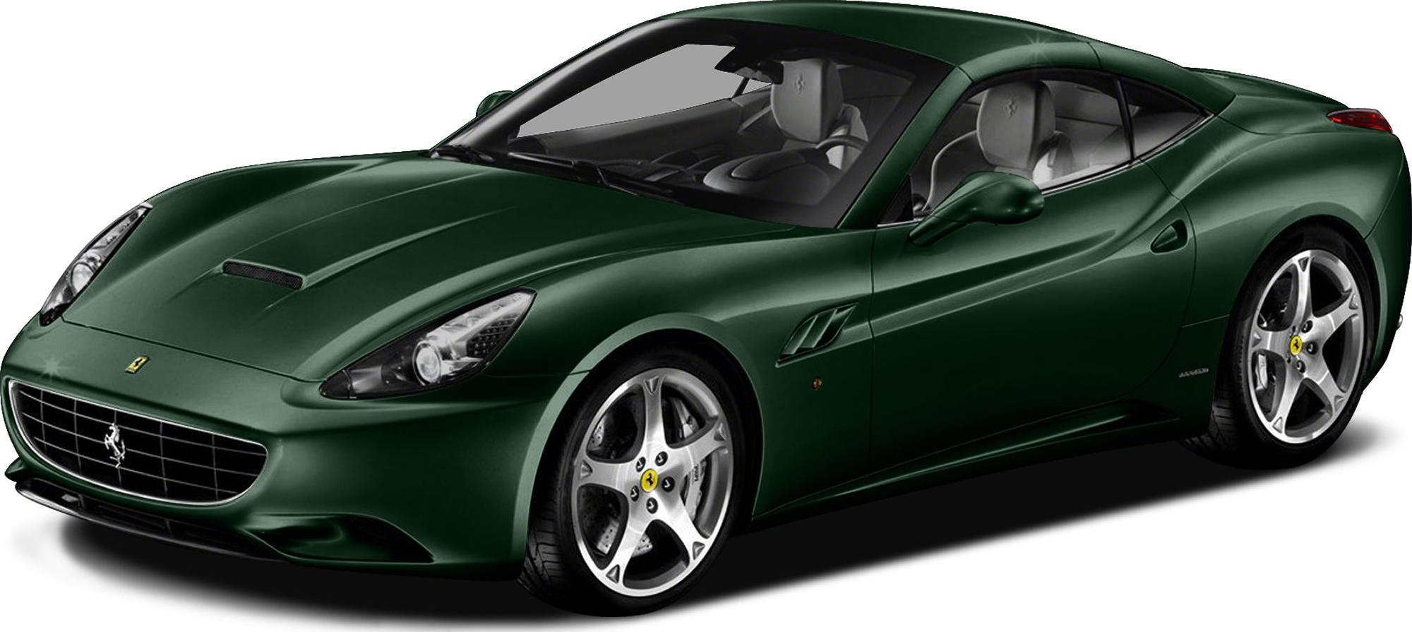 Green coupe with sleek aerodynamic body and alloy wheels