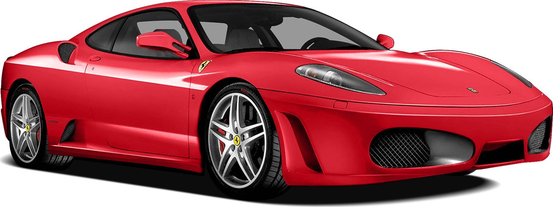 Front-side view of red Ferrari F430 Challenge with alloy wheels