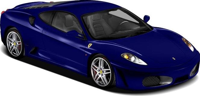 Sleek sports coupe with aerodynamic body and distinctive alloy wheels