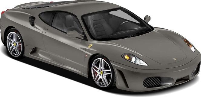 Sleek gray sports coupe with aerodynamic body and alloy wheels